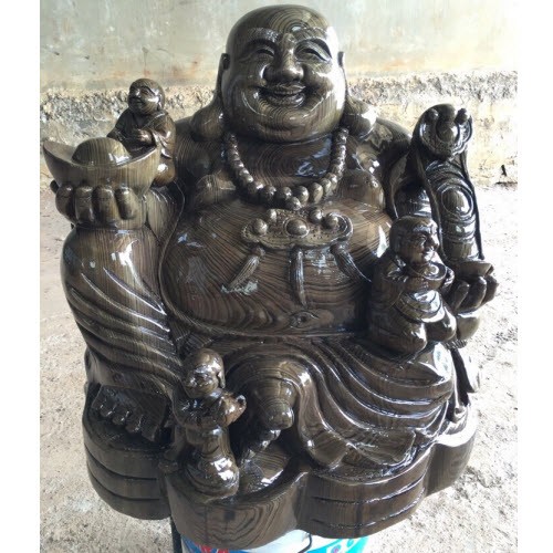 Maitreya wooden statue