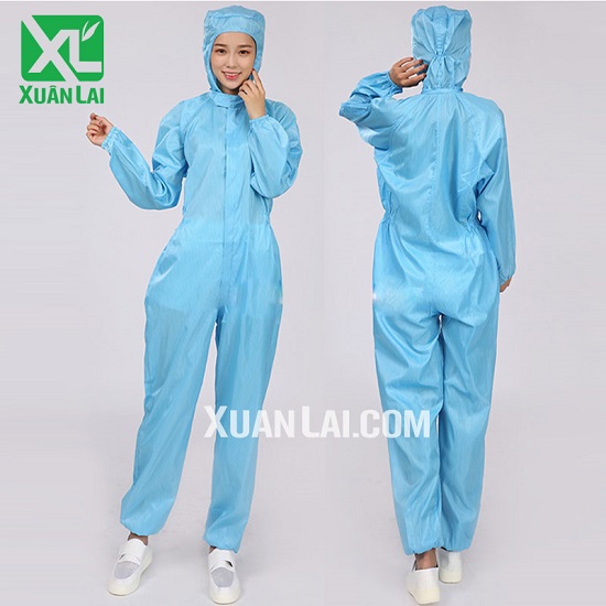 Blue anti-static jumpsuit