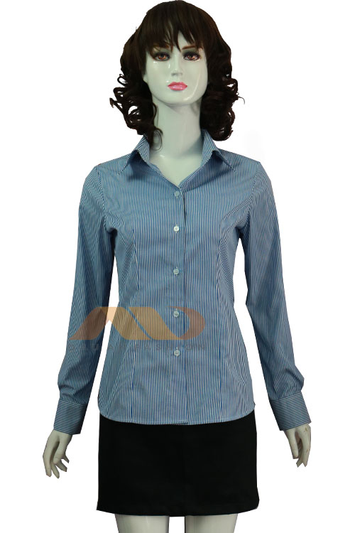 VP1001 Blue Striped Uniform Shirt