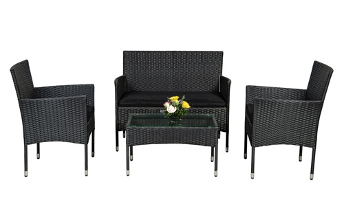 4 PCS Wicker Sofa Set