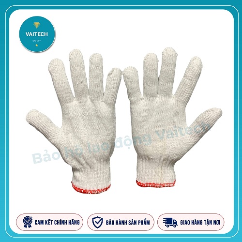 White Cream Knitted Gloves