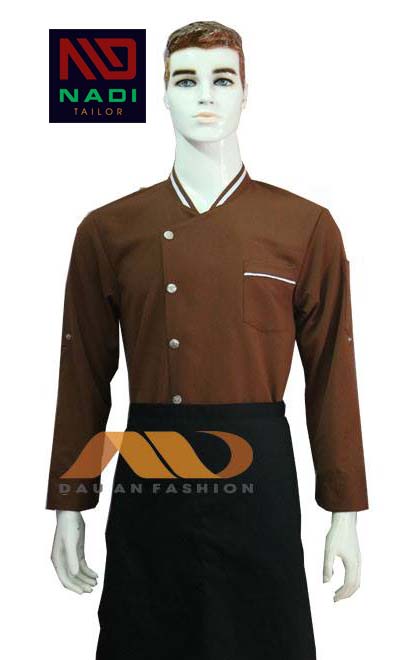 ABM015 Long Sleeves Brown Chef Jacket