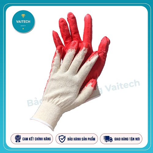 Red One-Side Coated Gloves