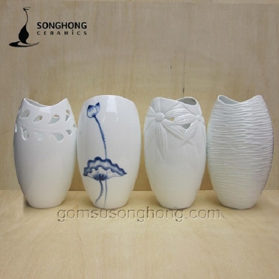 White porcelain vase