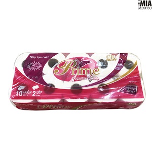 Prime Toilet Paper - 10 Rolls, 2 Layers, With Co...