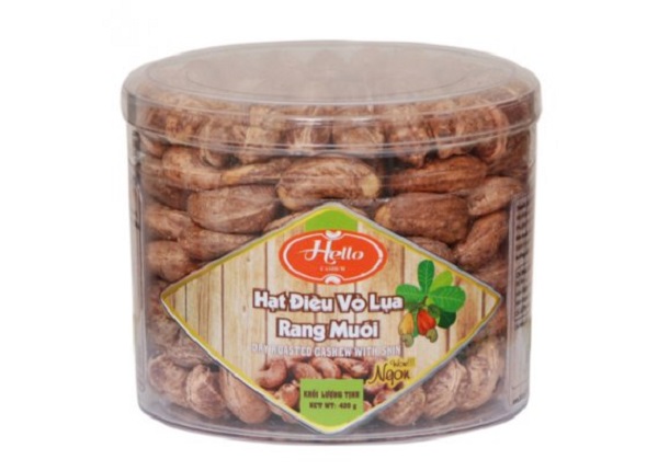 Dry roasted cashew nuts with skin 420g.