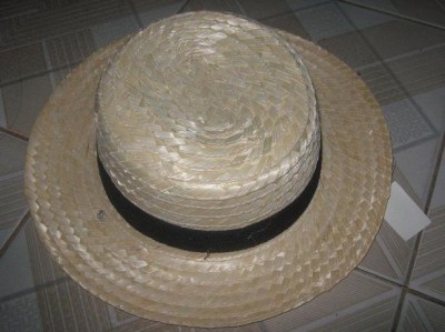 Straw canotier hat
