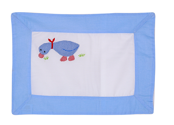 Blue pillow case