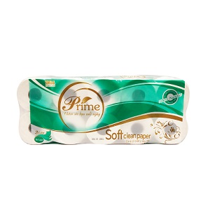 Prime Toilet Paper - 10 Rolls, 3 Layers, With Core