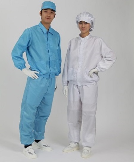 Antistatic cleanroom clothes