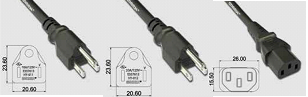 3-Prong Plug Power Cord
