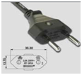 Round 2-3 Prong Plug Power Cord
