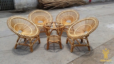 HTT-CFM2 Natural Rattan Coffee Table Set