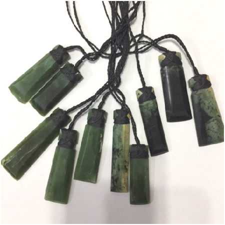 Nephrite Jade Toki Carving With Cords
