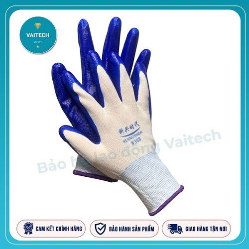 Blue One-Side Coated Gloves 388