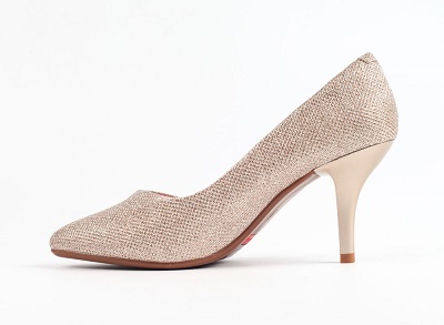 High heeled shoes