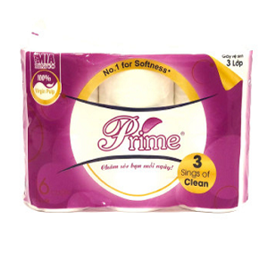 Prime Toilet Paper - 6 Rolls, 3 Layers, Without ...