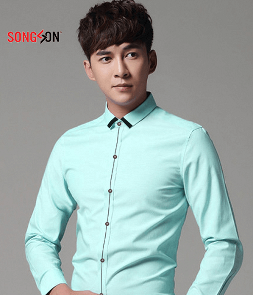 Men's pale blue shirt