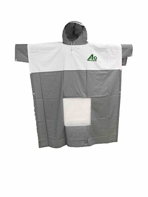 White Grey Motorbike Raincoat