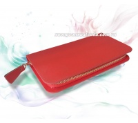 Crimson leather wallet