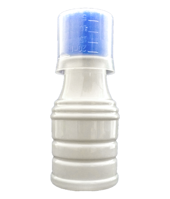 60ml PET plastic bottle D28 with lid