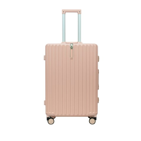 Aluminum - framed suitcase