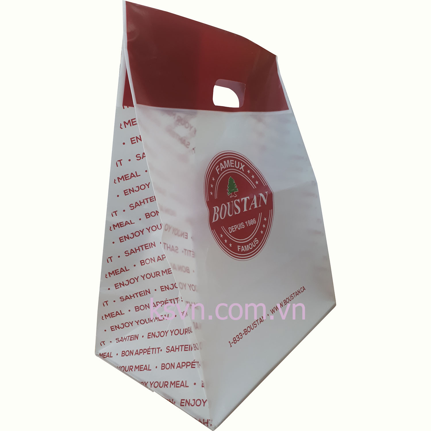 Die-cut handle HDPE plastic bag