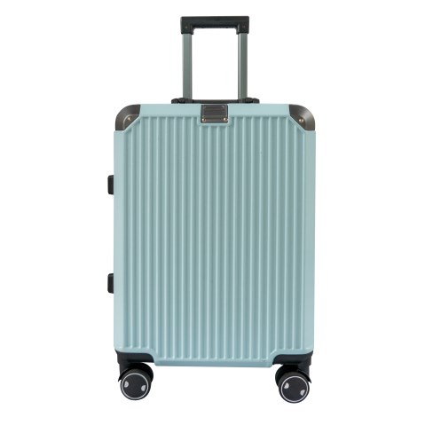 Aluminum - framed suitcase