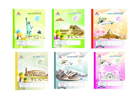 Notebook with a design inspired by world wonders