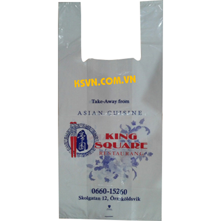 LDPE white t-shirt plastic bag