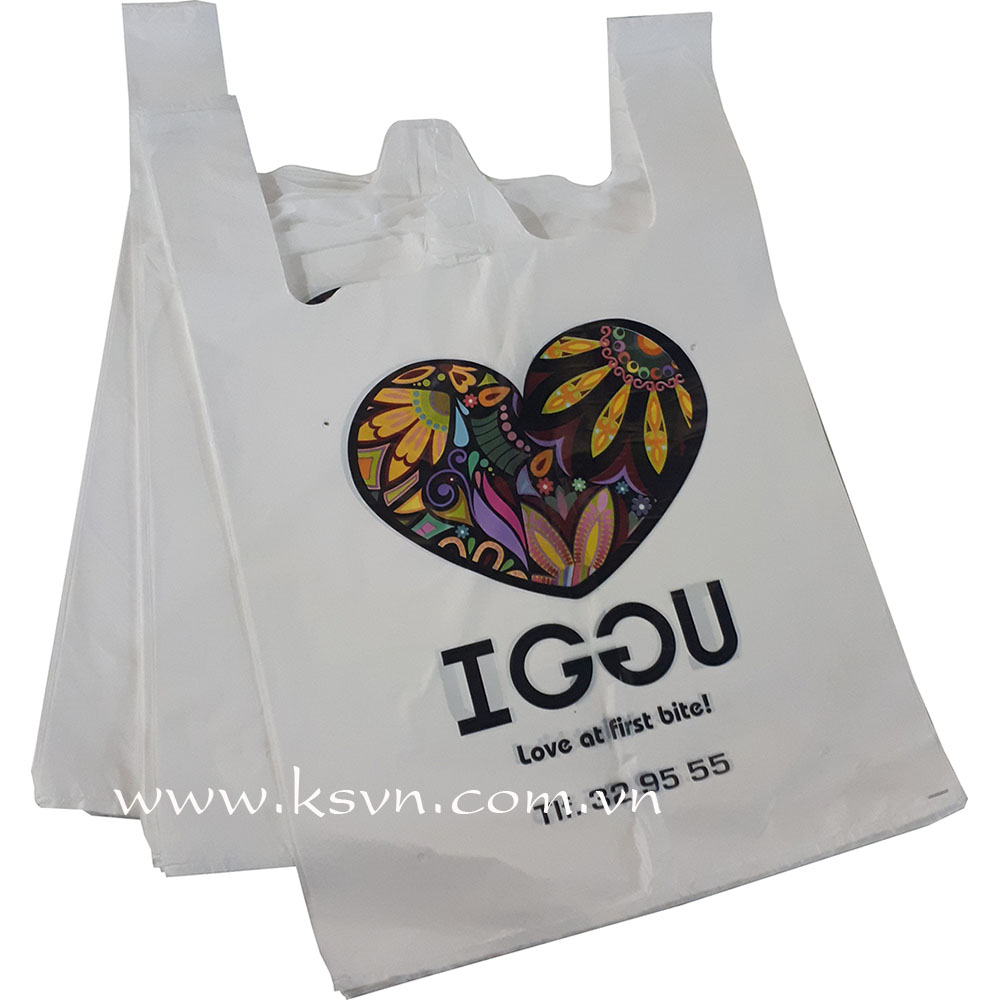 Plastic bag for PE white t-shirt