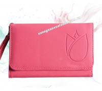 Pink leather wallet