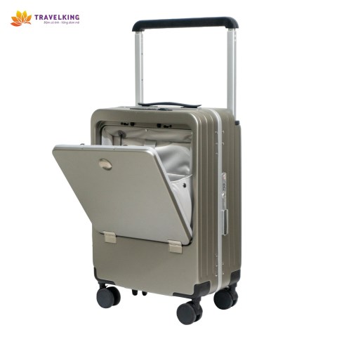 Aluminum - framed suitcase