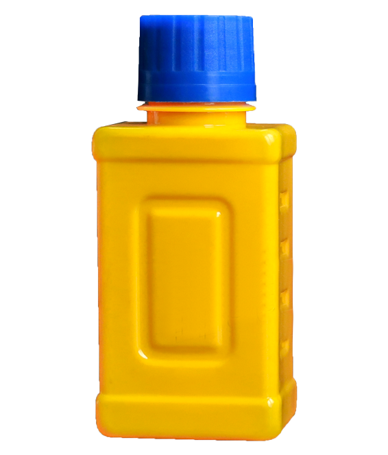 100ml yellow PET plastic bottle D28