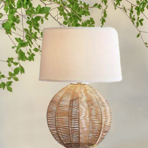 Rattan floor lamp
