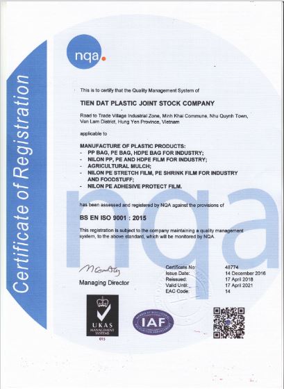 ISO 9001:2015 Certificate